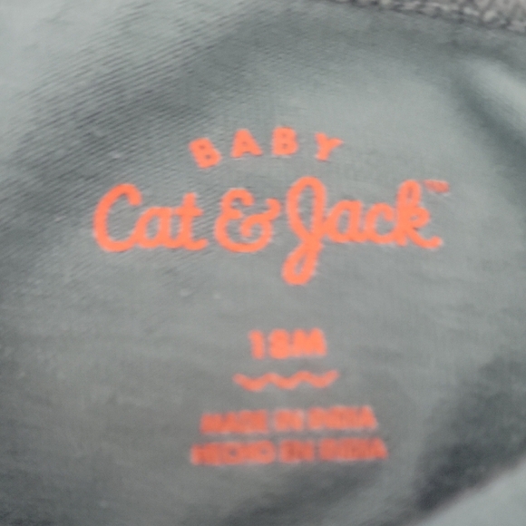 3 for $18 item🎉 Cat and Jack Teal Long Sleeve Baby Onesie - Picture 2 of 4